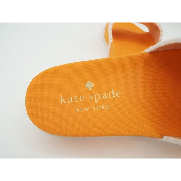 Kate Spade New York Orange Brigitte Pool Slide Sandals Size 8B - Picture 9 of 10